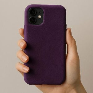 Purple Velvet-Touch Phone Cover - Gentle Hold