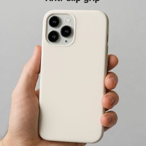 2 Elegant White Soft-Touch Phone Cover - Anti-Slip Grip